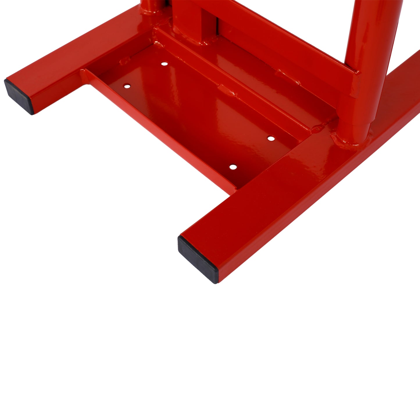 Red metal base frame with rectangular legs, quality street style accessory