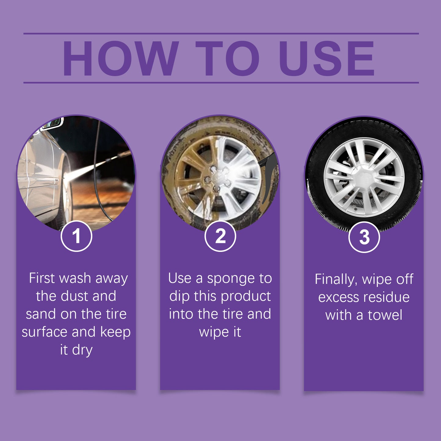 Automobile Tire Polish, Tire Stain Cleaning Refurbished Waterproof Anti-Fouling Protection Tire Aging