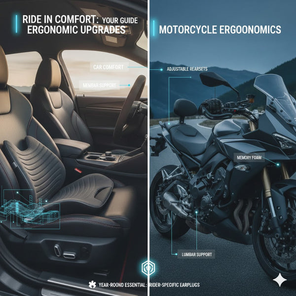 car on left featuring comfort upgrades bike on right with comfort upgrades