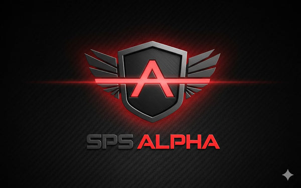 sps alpha logo shield with wings sps alpha underneath