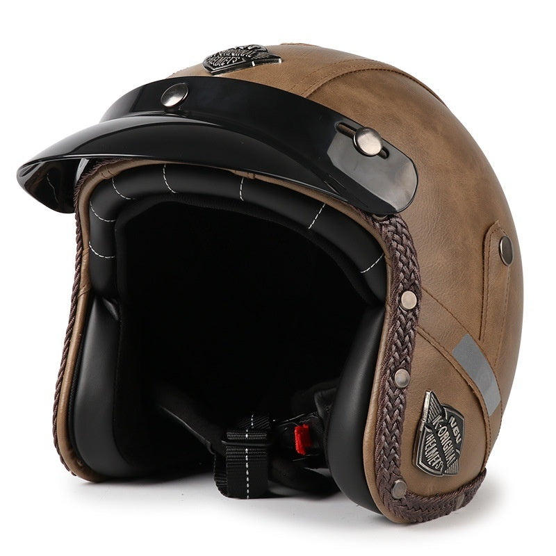 Motorcycle Helmet 3C Certified Retro Electric Car