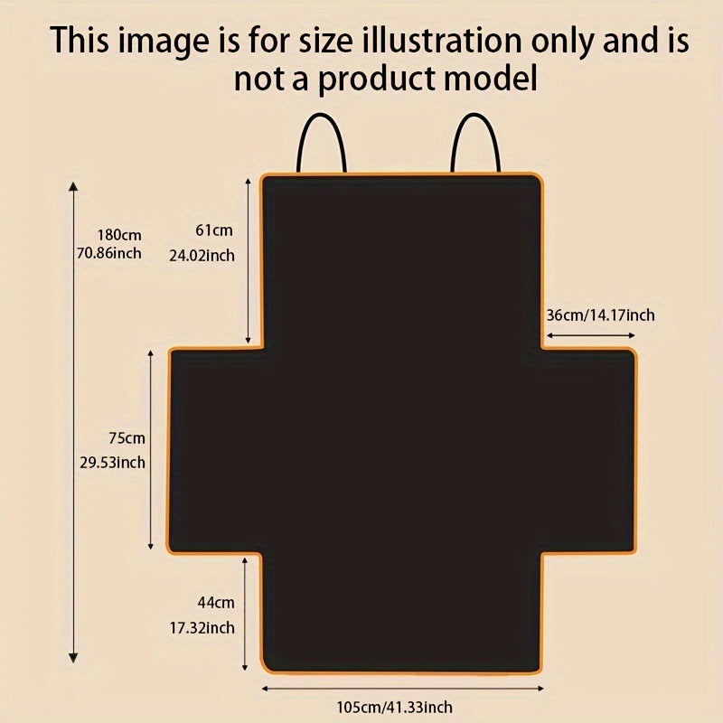 Cross-shaped size chart illustration with measurements in centimeters and inches, sps street style.