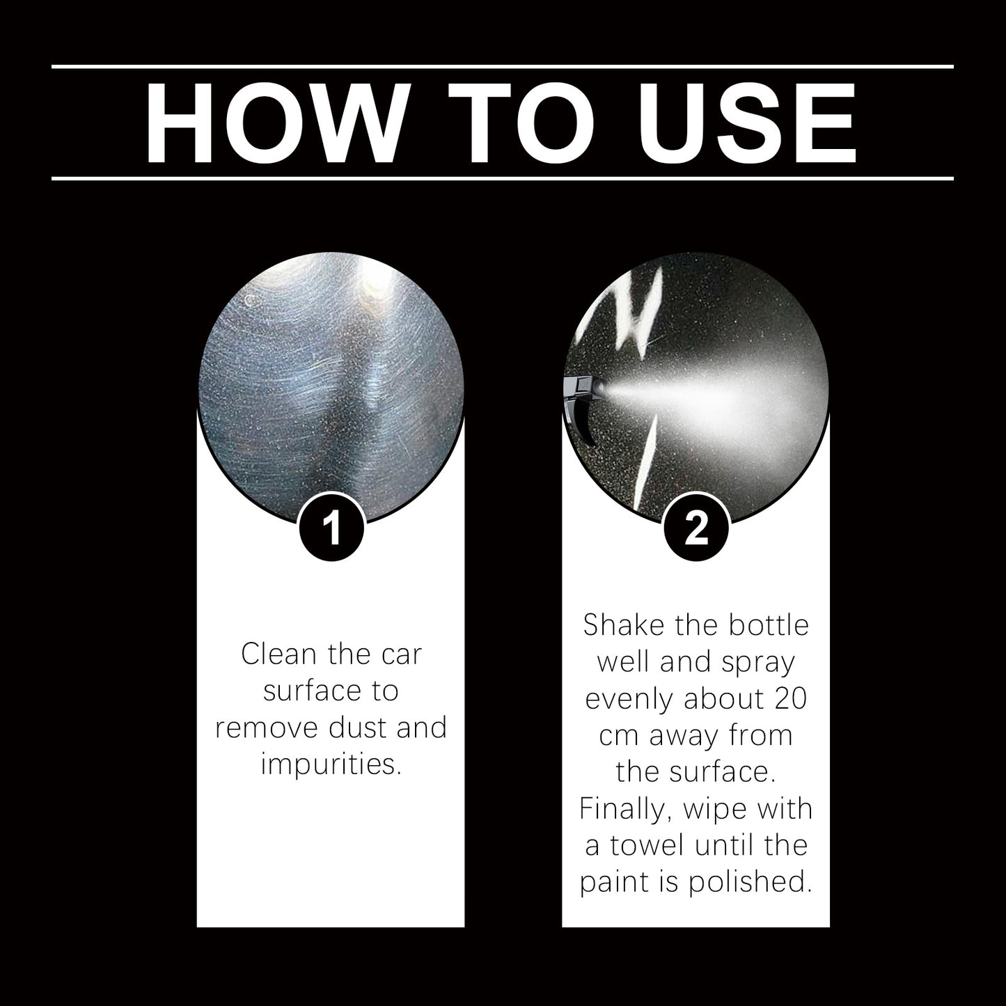 Rayhong Auto Quick Coating Spray Auto Finish Waxing Antifouling Brightening Maintenance Coating Coating Agent