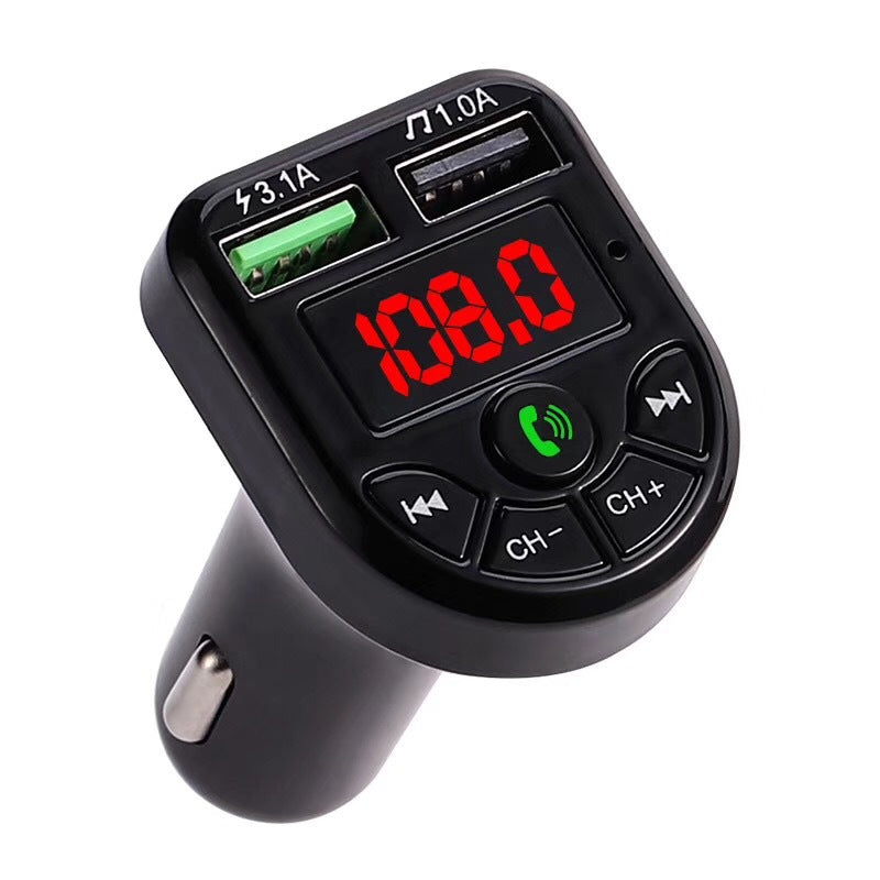 Car FM transmitter with digital display, USB ports, and control buttons for sps street style gifts