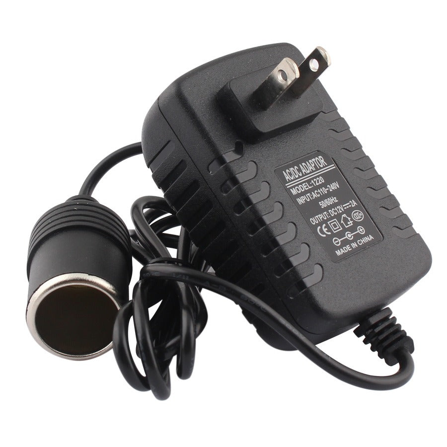 Black AC DC power adaptor charger with plug for car accessories, sps street style