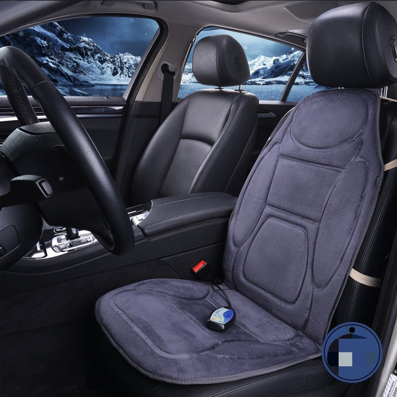 Heated seat cover in luxury car with mountains in background, quality gifts sps street style