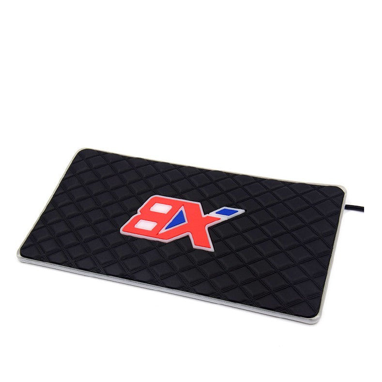 Black textured mat with red and blue 8X logo, sps street style quality gift item