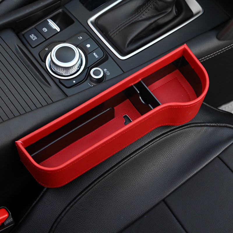 Red car seat gap organizer for vehicle console, quality useful item for storage
