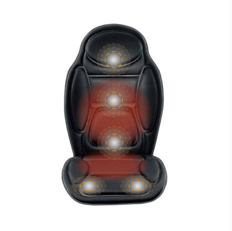 Black massage seat cover with highlighted heated zones, quality useful gift, sps street style