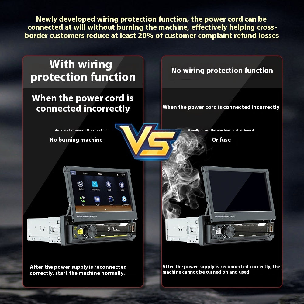 7-inch Telescopic Screen Vehicle-borne Bluetooth Player