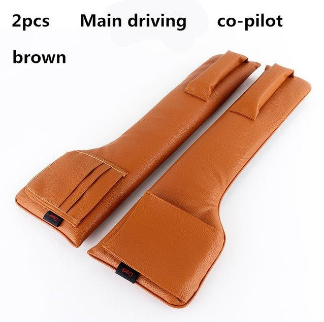 Brown car seat gap fillers 2pcs, driver and co-pilot, sps street style car accessory gift