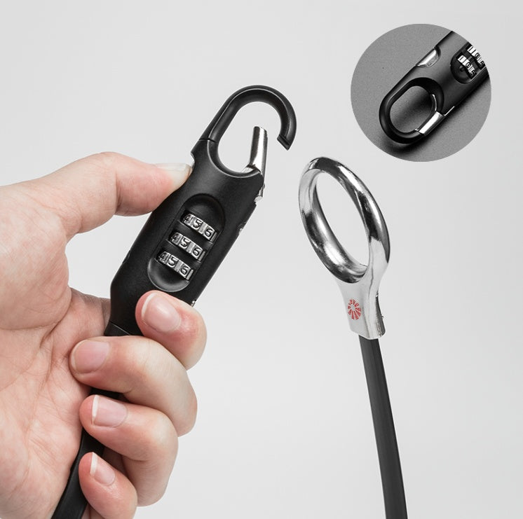 Cateye Bicycle Electric Motorcycle Helmet Lock Luggage Bag Password Cable Lock