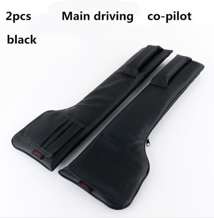 Black car seat gap fillers set of 2 for main driver and co-pilot, sps street style gift