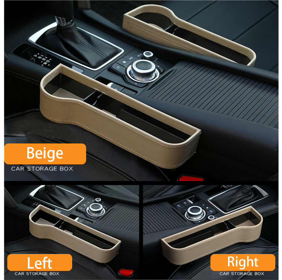 Beige car storage box for center console, left and right side, sps street style gift
