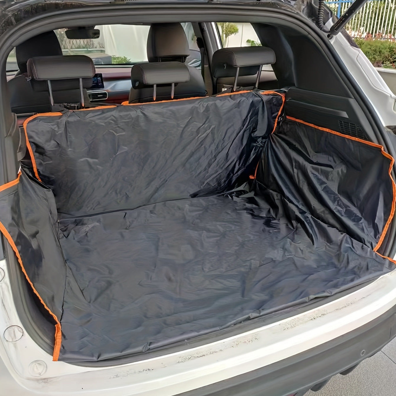 SUV trunk with waterproof cargo liner, sps street style gift, quality car accessory