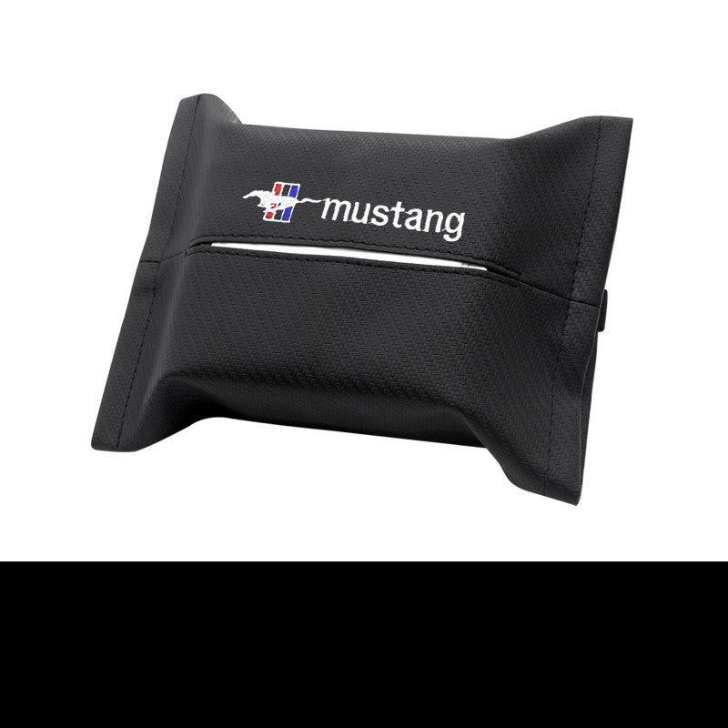 Black Mustang branded tissue holder, quality car accessory, sps street style gift