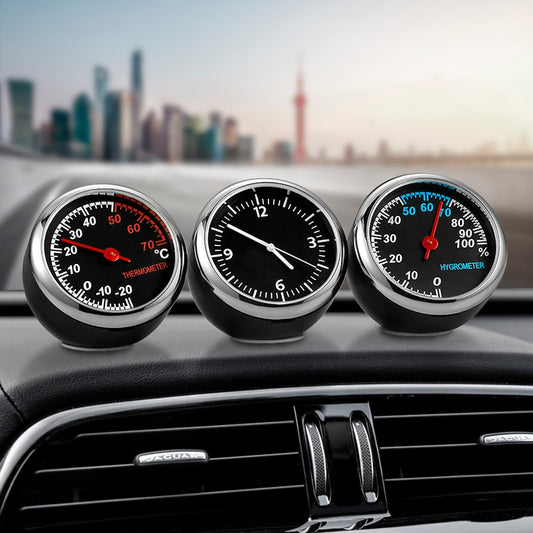 Car dashboard with mini thermometer, clock, and hygrometer, sps street style gift item