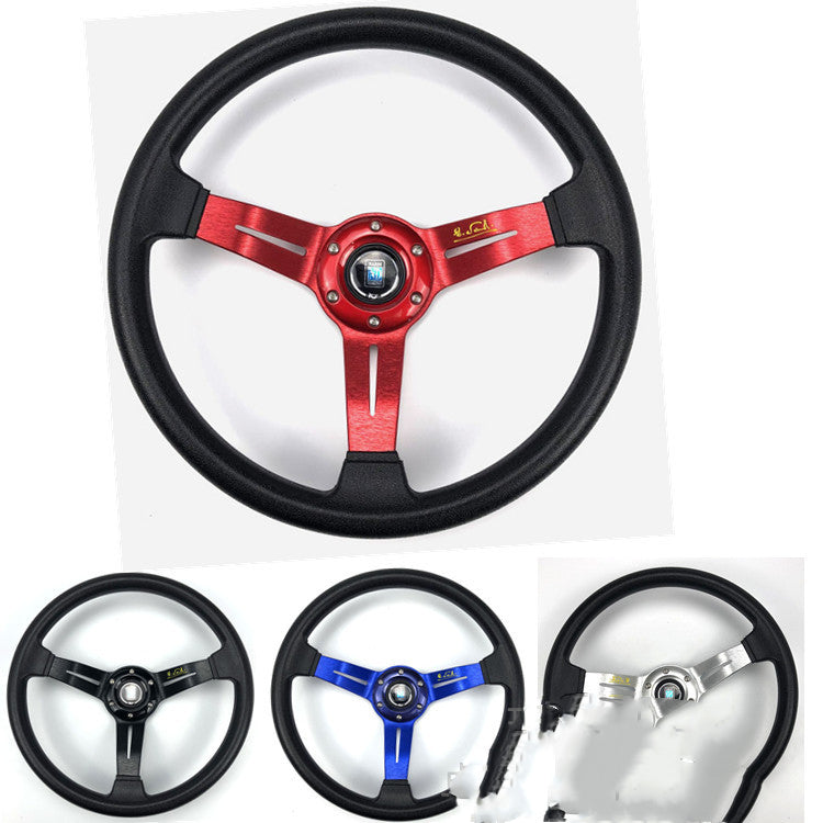 Stylish sps street style car steering wheels in red, black, blue, and silver, quality automotive accessory