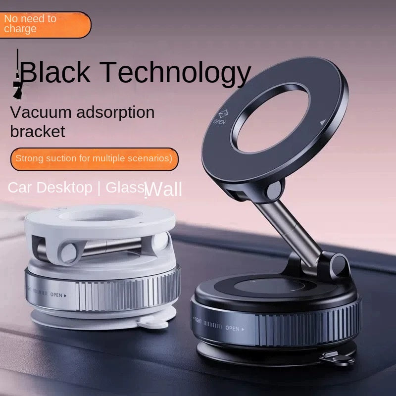 Vacuum adsorption phone bracket in black and white for car, desktop, glass, or wall use, sps street style