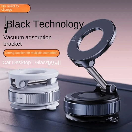 Vacuum adsorption phone bracket in black and white for car, desktop, glass, or wall use, sps street style