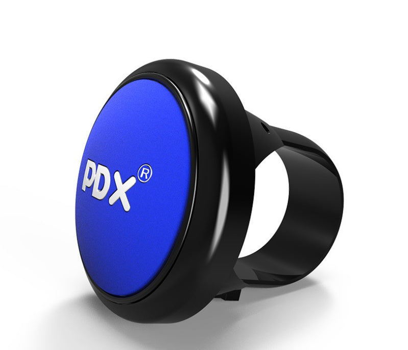 PDX branded black and blue car air vent phone holder, modern street style accessory