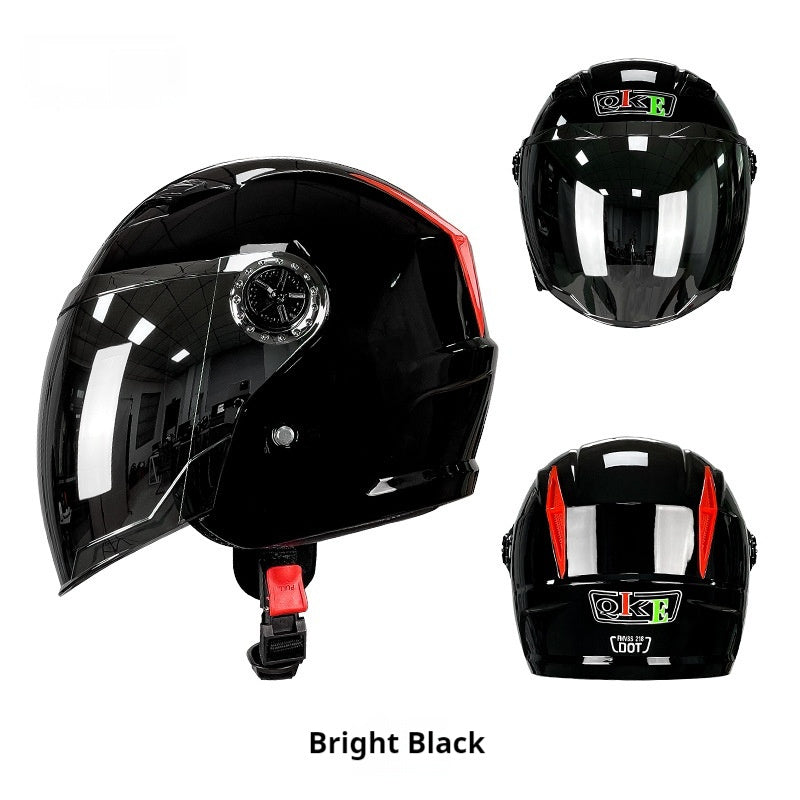 Three-quarter Helmet Foreign Trade Electric Car Motorcycle Four Seasons Universal ABS Helmet