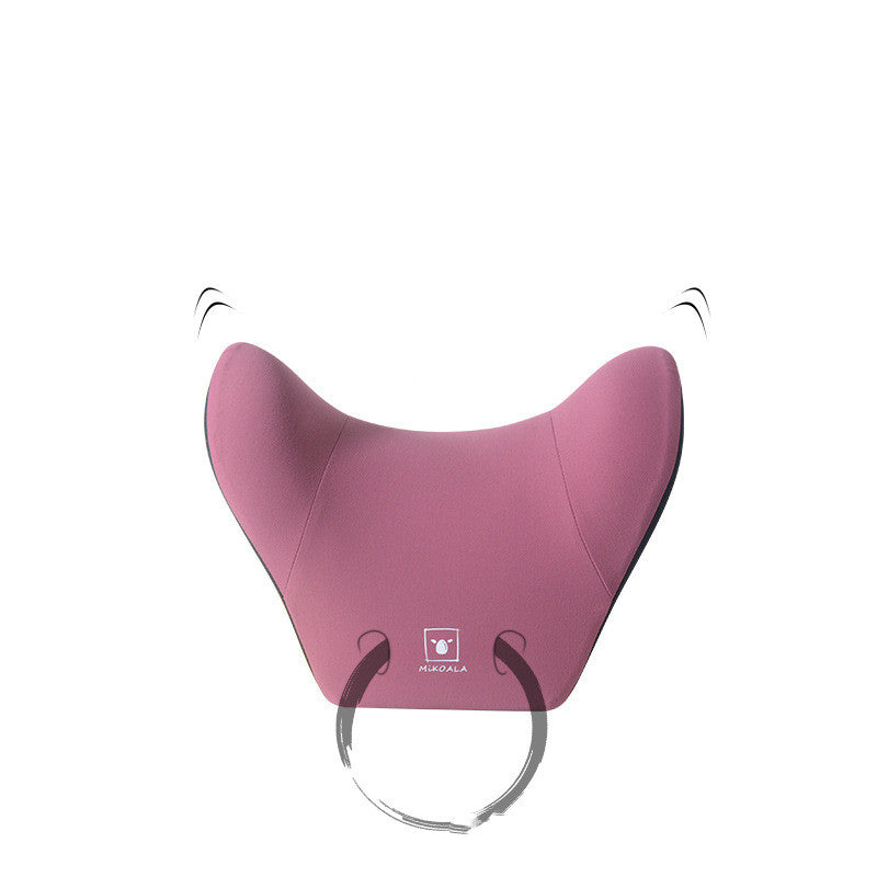 Pink ergonomic neck pillow with ears design, quality gift from sps street style