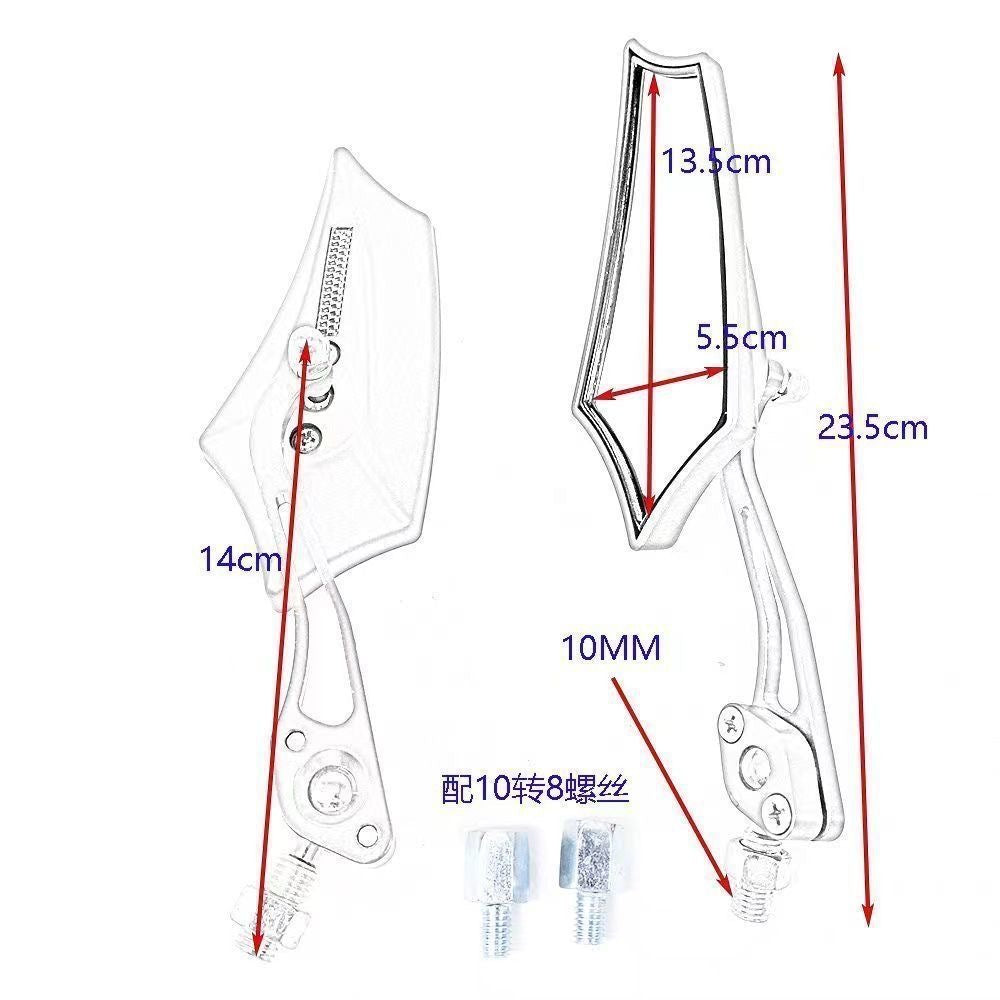 Wholesale Electric Vehicle Motorcycle Aluminum Alloy Rearview Mirror 8mm Universal Positive Thread