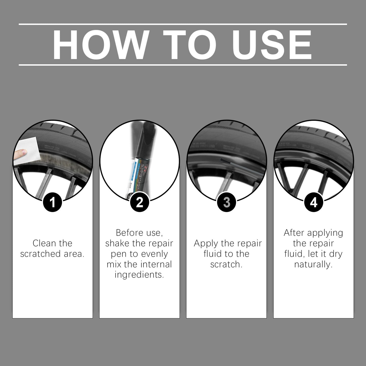 Black Car Wheel Scratches Repair Pen Car Paint Scratches Scratches Decontamination Repair Paint Pen