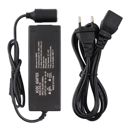 black AC DC power adapter with European plug for electronics, quality gift item