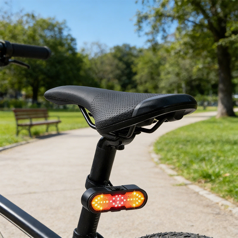 Wireless Remote Bike Tail Light with Turn Signal & Horn, USB-C Rechargeable Safety Warning Light