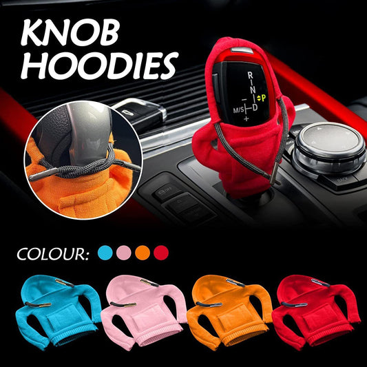 Colorful mini hoodie covers on car gear shift knobs, sps street style useful gift idea