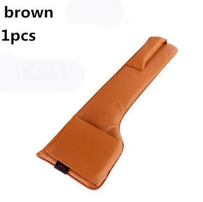 Brown leather car seat gap filler organizer, 1 piece, featured on sps street style gifts site