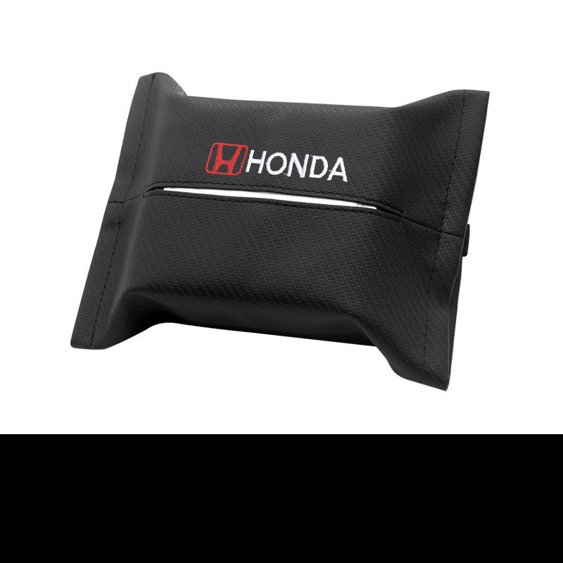 Black Honda branded car tissue holder, durable design, quality auto gift, sps street style