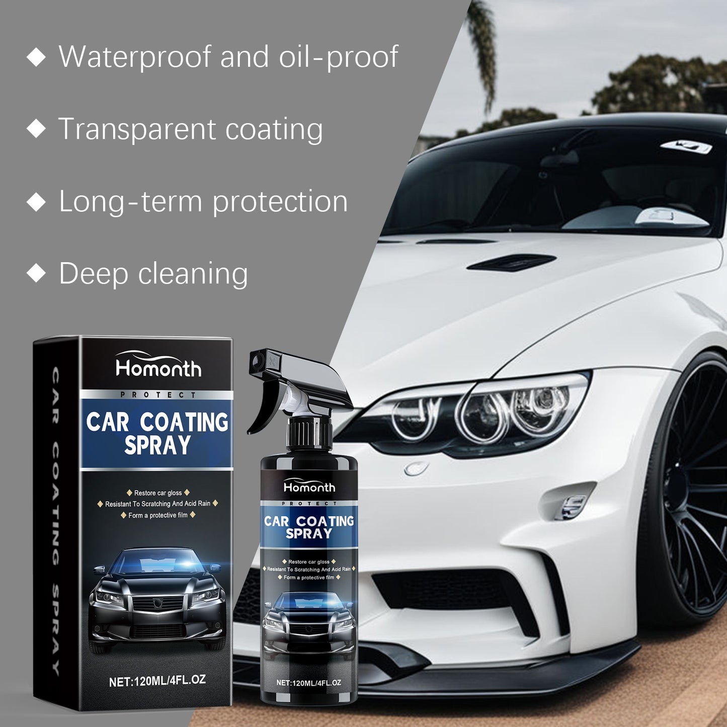 Automotive Ceramic Coating Spray Automotive Finish Maintenance Cleaning Decontamination Repair Scratch Retreader