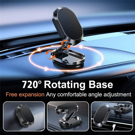Car dashboard phone holder with 720° rotating base, adjustable mount by sps street style.