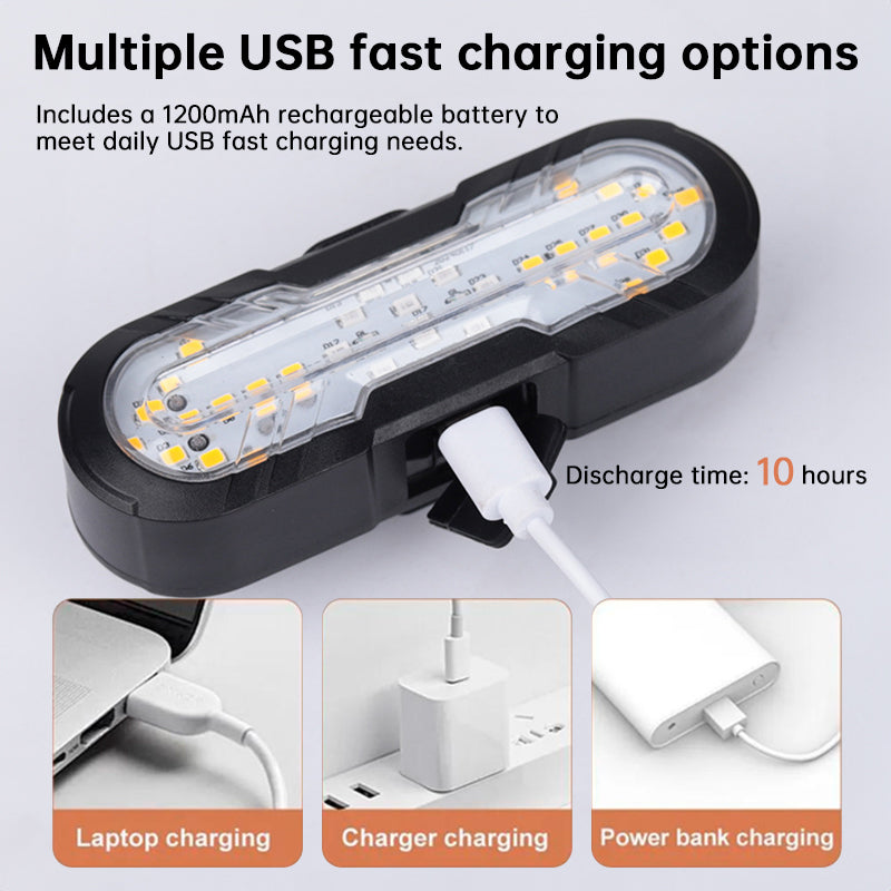 Wireless Remote Bike Tail Light with Turn Signal & Horn, USB-C Rechargeable Safety Warning Light