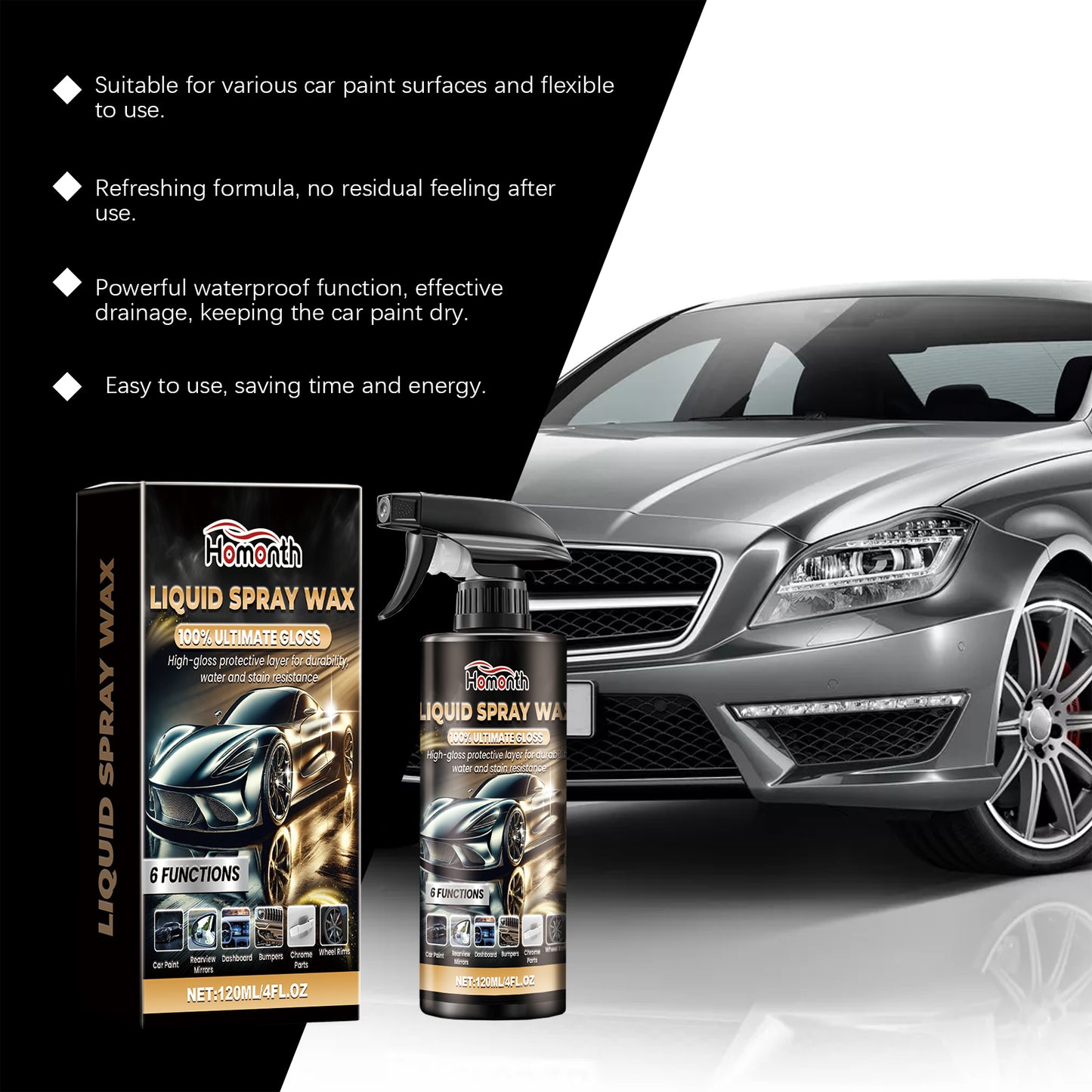 Auto Coating Protective Spray Anti-Scratch Enhanced Gloss Paint Coating Spray Car Paint Maintenance