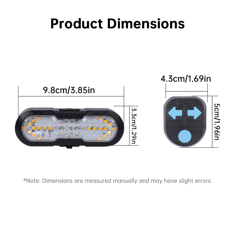 Wireless Remote Bike Tail Light with Turn Signal & Horn, USB-C Rechargeable Safety Warning Light