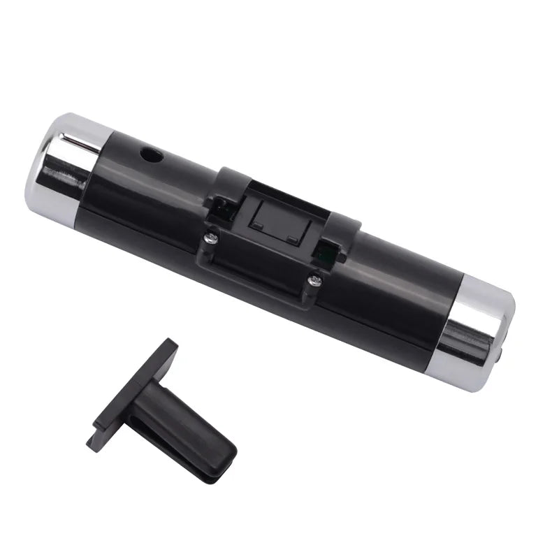 2in1 Car Auto LCD Clip-on Digital Temperature Thermometer Clock Calendar Automotive Blue Backlight Clock