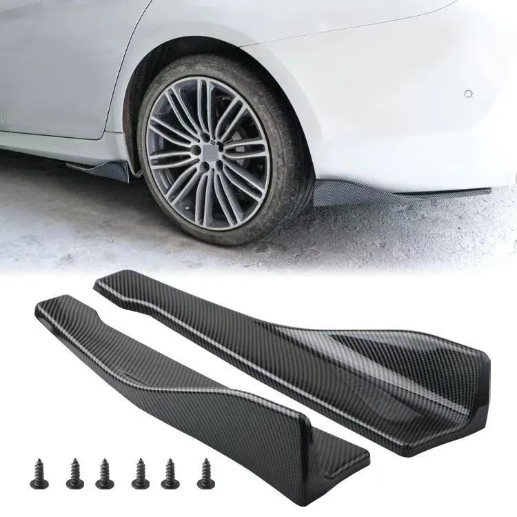 Universal 1 Pair Car Bumper Spoiler Front Rear Lip Anti-collision Universal Car Side Skirt