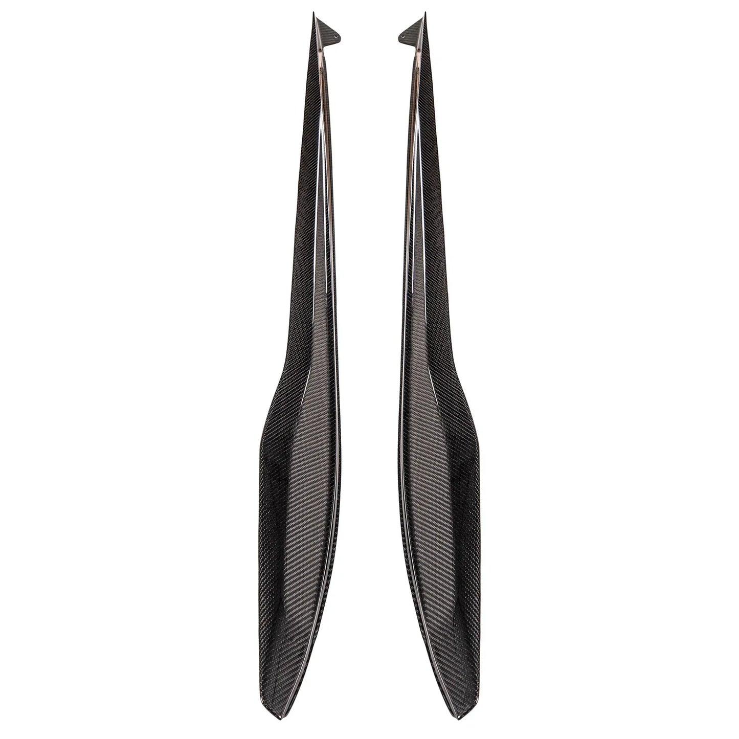 4PCS Car Side Skirts For Corvette C8 2023-2024 Z06 Fit With Wide Body Version Glossy Black Carbon Fiber Style Car Accessories