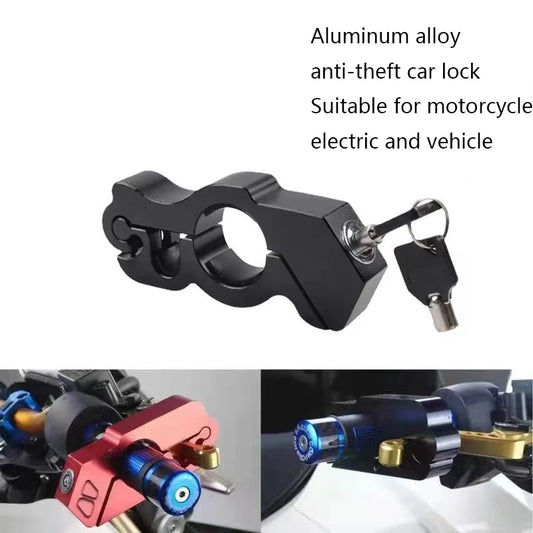 Motorcycle Handlebar Lock  Anti-theft Locks For Motorcycle Electric Vehicle Aluminum Alloy Lock Solid Imitating Steal Locks