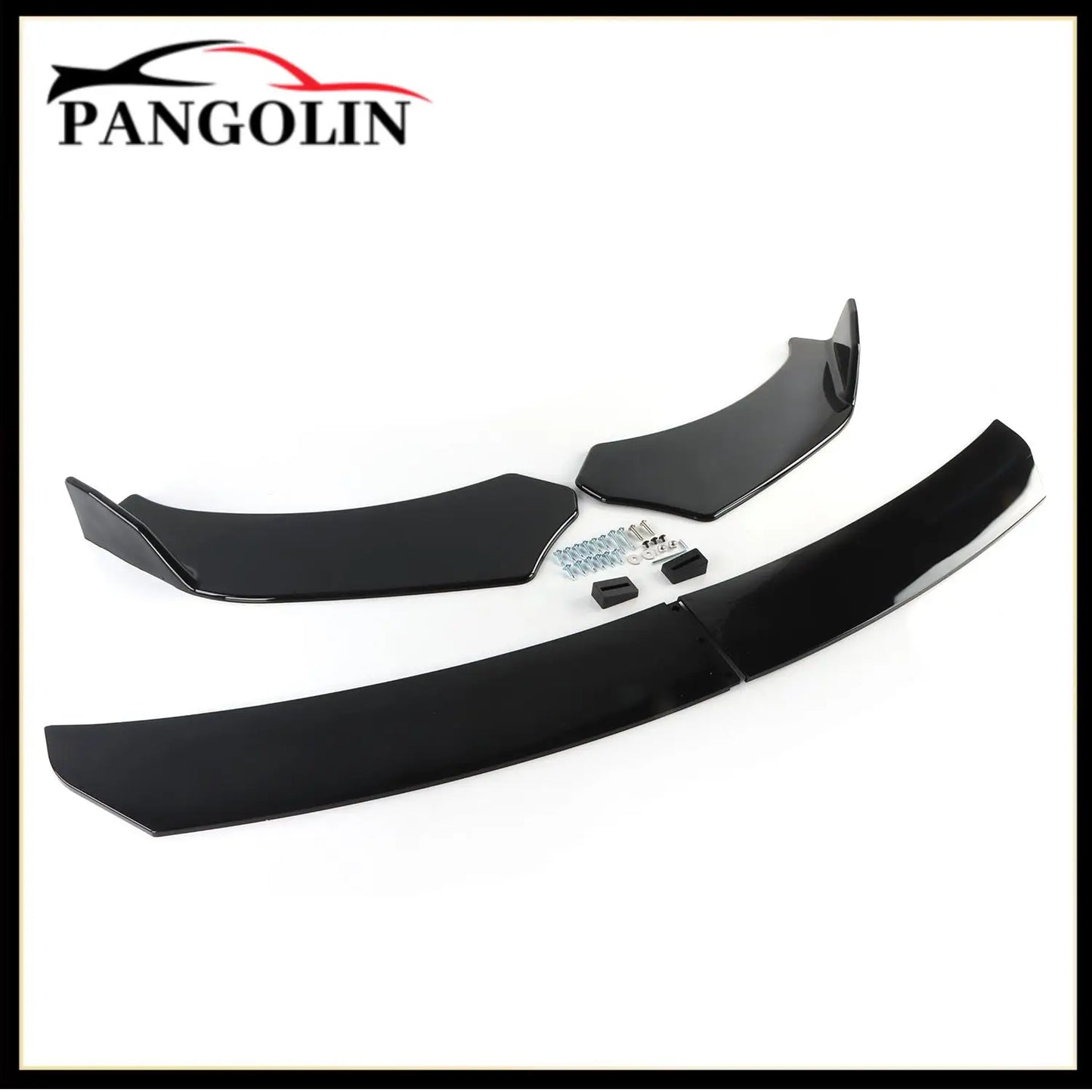 4PCS Universal Car Gloss Black Front Bumper Lip Chin Spoiler Splitter Body Kit Exterior Bumpers Automobiles Parts Accessories