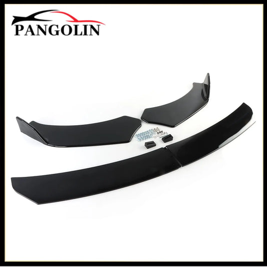 4PCS Universal Car Gloss Black Front Bumper Lip Chin Spoiler Splitter Body Kit Exterior Bumpers Automobiles Parts Accessories