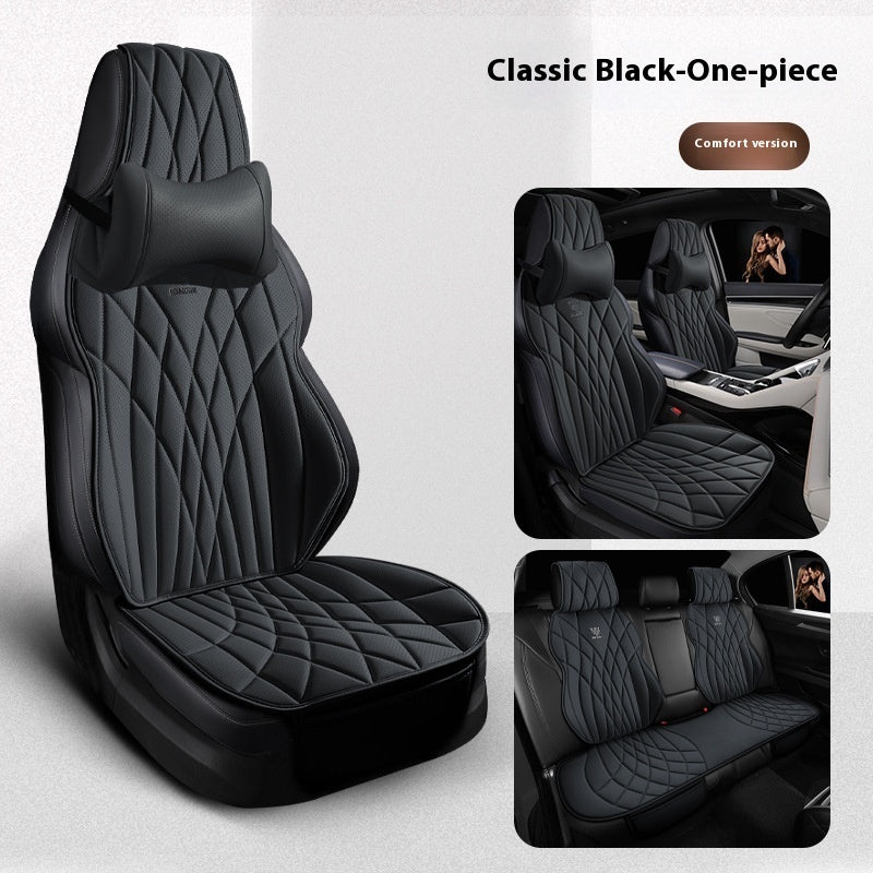Classic black one-piece car seat covers with diamond stitching, comfort version, sps street style gifts