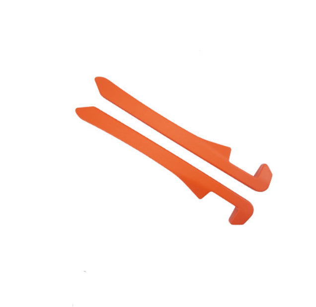 Pair of orange plastic tire levers for bikes, useful quality tool from sps street style