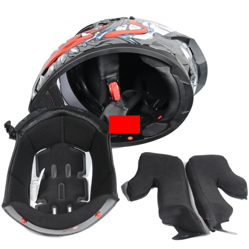 Men's And Women's Full Face Helmet Double Lens Motorcycle Helmet